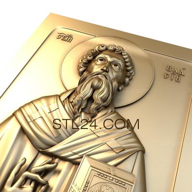 Иконы (Священномученик Власий Севастийский, IK_0588) 3D модель для ЧПУ станка